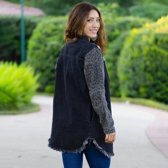 Sunshine Rodeo Sz. L New with Tags Leopard Sequin Shacket - Picture 3 of 16